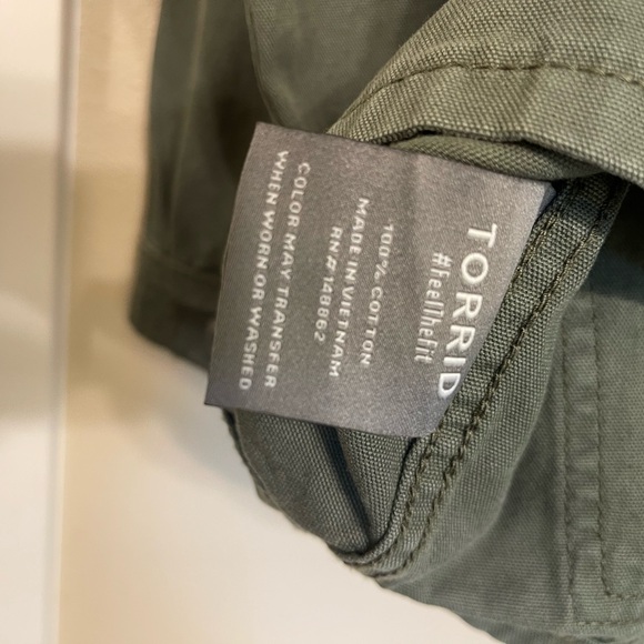 NWOT Torrid Army Green Denim Jacket - Picture 4 of 5